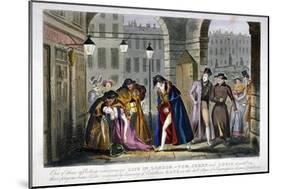 Scene in Covent Garden, Westminster, London, 1830-Isaac Robert Cruikshank-Mounted Giclee Print