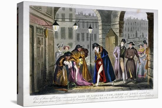 Scene in Covent Garden, Westminster, London, 1830-Isaac Robert Cruikshank-Stretched Canvas