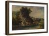 'Scene in Dovedale, Derbyshire', 1836, (1938)-Alfred Vickers-Framed Giclee Print