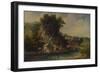 'Scene in Dovedale, Derbyshire', 1836, (1938)-Alfred Vickers-Framed Giclee Print