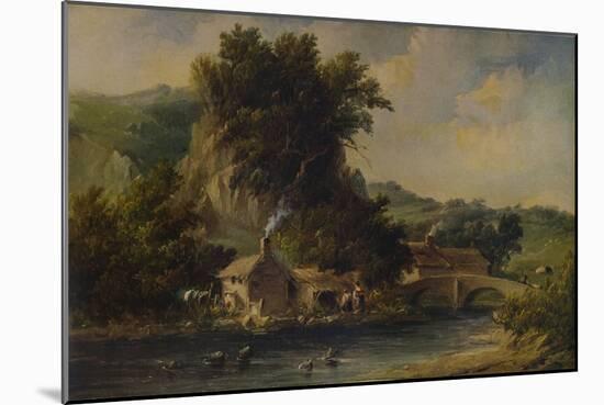 'Scene in Dovedale, Derbyshire', 1836, (1938)-Alfred Vickers-Mounted Giclee Print