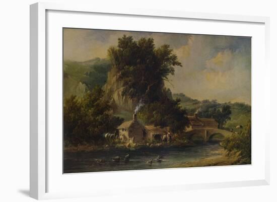 'Scene in Dovedale, Derbyshire', 1836, (1938)-Alfred Vickers-Framed Giclee Print