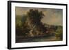 'Scene in Dovedale, Derbyshire', 1836, (1938)-Alfred Vickers-Framed Giclee Print