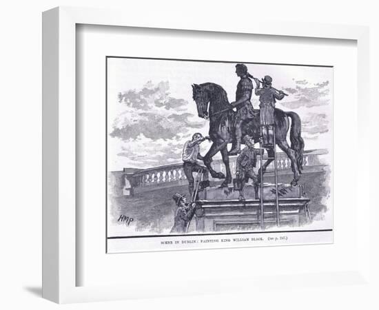 Scene in Dublin: Painting King William Black-Henry Marriott Paget-Framed Giclee Print