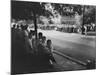 Scene in Front of Clinton High School on the First Day of Intergration-null-Mounted Photographic Print