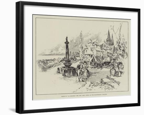 Scene in La Rosiere, the New Comic Opera at the Shaftesbury Theatre-Herbert Railton-Framed Giclee Print