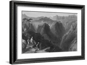 Scene in Mount Lebanon, Above the Valley of the Kadesha, or Holy Valley-William Henry Bartlett-Framed Giclee Print