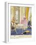 Scene in Style of Louis XV, Theatrical Setting, Watercolor, 1922-Umberto Brunelleschi-Framed Giclee Print