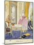 Scene in Style of Louis XV, Theatrical Setting, Watercolor, 1922-Umberto Brunelleschi-Mounted Giclee Print