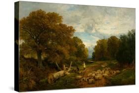 Scene in Sussex, 1867 (Oil on Canvas)-Francesco Vinea-Stretched Canvas