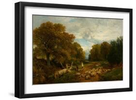 Scene in Sussex, 1867 (Oil on Canvas)-Francesco Vinea-Framed Giclee Print