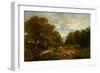 Scene in Sussex, 1867 (Oil on Canvas)-Francesco Vinea-Framed Giclee Print