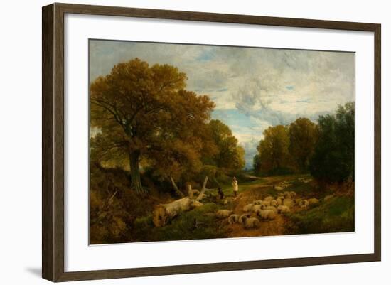 Scene in Sussex, 1867 (Oil on Canvas)-Francesco Vinea-Framed Giclee Print