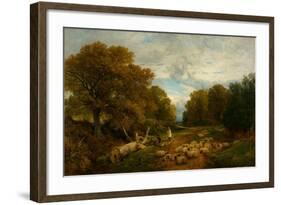 Scene in Sussex, 1867 (Oil on Canvas)-Francesco Vinea-Framed Giclee Print