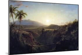 Scene in the Andes-Frederic Edwin Church-Mounted Art Print