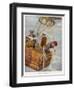 Scene in the Basket of a Balloon. One Man Consults the Altimeter-null-Framed Photographic Print