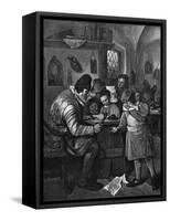 Scene in the Classroom of a Dutch School-C Carter-Framed Stretched Canvas