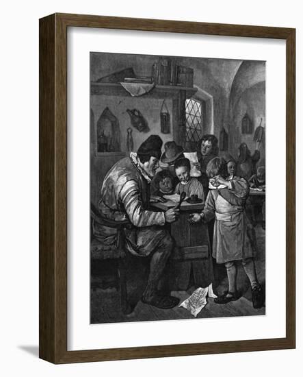 Scene in the Classroom of a Dutch School-C Carter-Framed Art Print