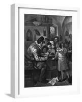 Scene in the Classroom of a Dutch School-C Carter-Framed Art Print