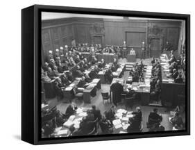 Scene in the Courtroom During the 3rd Day Session of the Nuremberg Trial-Ralph Morse-Framed Stretched Canvas