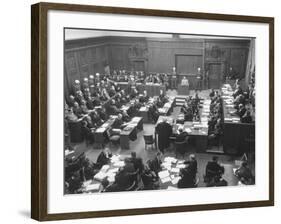 Scene in the Courtroom During the 3rd Day Session of the Nuremberg Trial-Ralph Morse-Framed Photographic Print