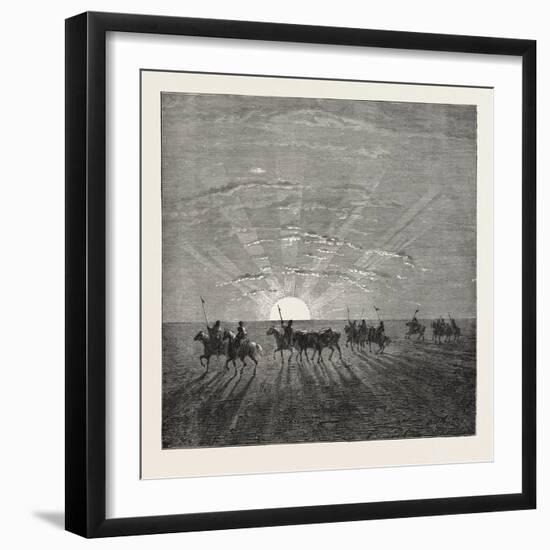 Scene in the Desert of Gobi-null-Framed Giclee Print
