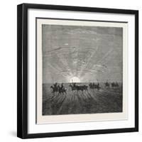 Scene in the Desert of Gobi-null-Framed Premium Giclee Print