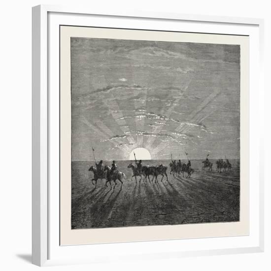 Scene in the Desert of Gobi-null-Framed Giclee Print