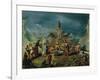 Scene in the Garden of a Serraglio, Ca 1743-Giovanni Antonio Guardi-Framed Giclee Print