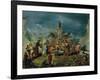 Scene in the Garden of a Serraglio, Ca 1743-Giovanni Antonio Guardi-Framed Giclee Print