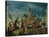 Scene in the Garden of a Serraglio-Giovanni Antonio Guardi-Stretched Canvas