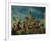 Scene in the Garden of a Serraglio-Giovanni Antonio Guardi-Framed Giclee Print