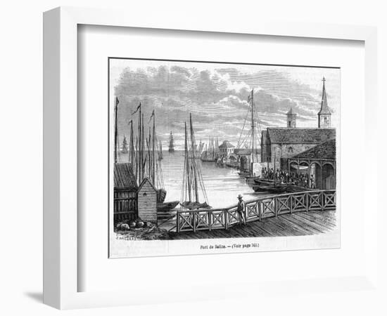 Scene in the Harbour : at This Time, Belize Was Part of British Honduras-null-Framed Art Print