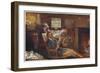 Scene in the Office at Robundara Sheep Station-Percy F.s. Spence-Framed Art Print