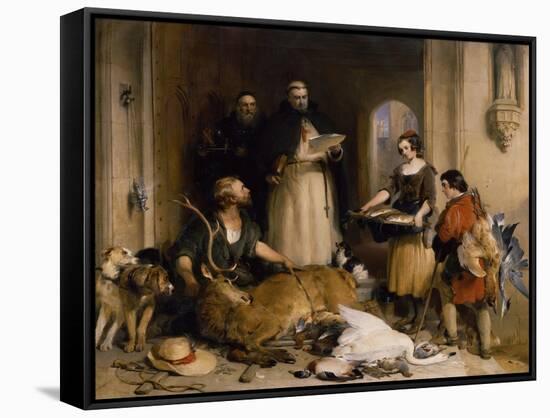Scene in the Olden Time at Bolton Abbey, C.1834-Edwin Henry Landseer-Framed Stretched Canvas