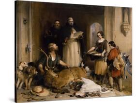 Scene in the Olden Time at Bolton Abbey, C.1834-Edwin Henry Landseer-Stretched Canvas