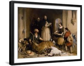 Scene in the Olden Time at Bolton Abbey, C.1834-Edwin Henry Landseer-Framed Giclee Print