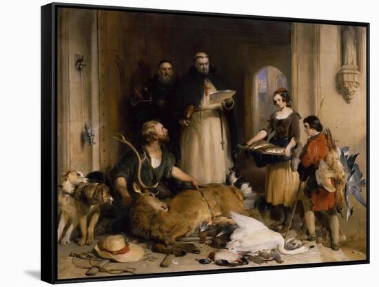 Scene in the Olden Time at Bolton Abbey, C.1834-Edwin Henry Landseer-Framed Stretched Canvas
