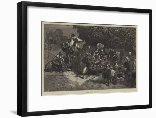 Scene in the Paris Zoo-null-Framed Giclee Print