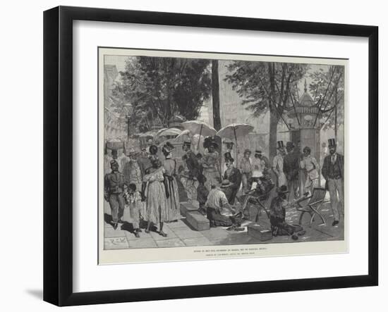 Scene in the Rua Primiero Do Marzo, Rio De Janeiro, Brazil-Richard Caton Woodville II-Framed Giclee Print