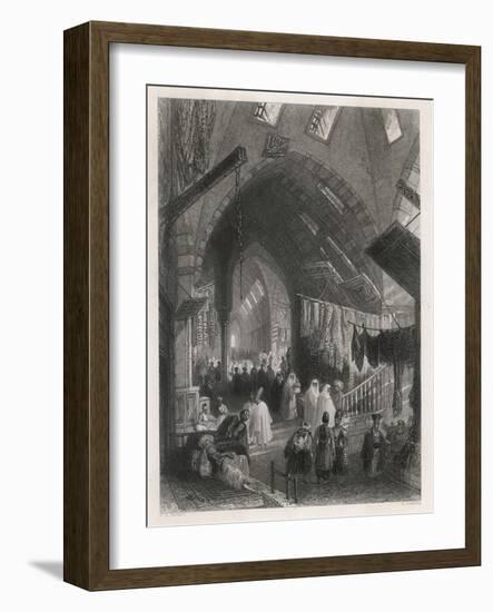 Scene in the Tchartchi Market Istanbul-H. Griffiths-Framed Art Print