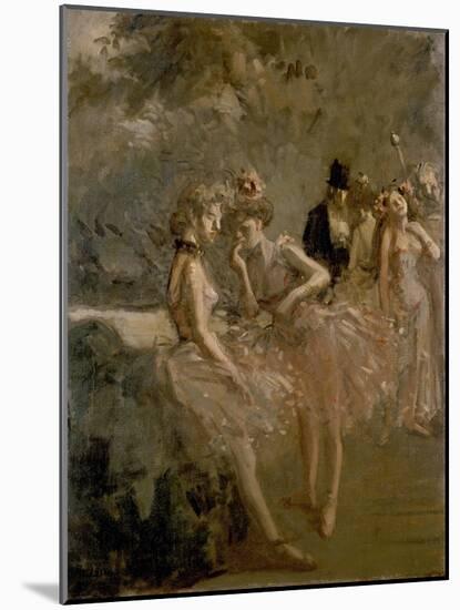 Scene in the Wings of a Theatre, C. 1870 - 1900-Jean Louis Forain-Mounted Premium Giclee Print