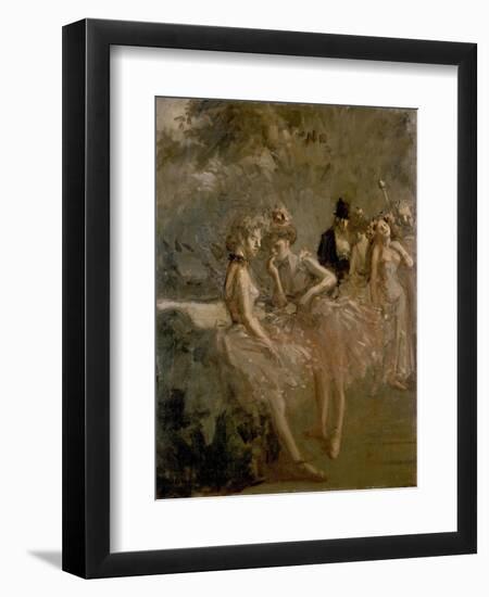 Scene in the Wings of a Theatre, C. 1870 - 1900-Jean Louis Forain-Framed Giclee Print