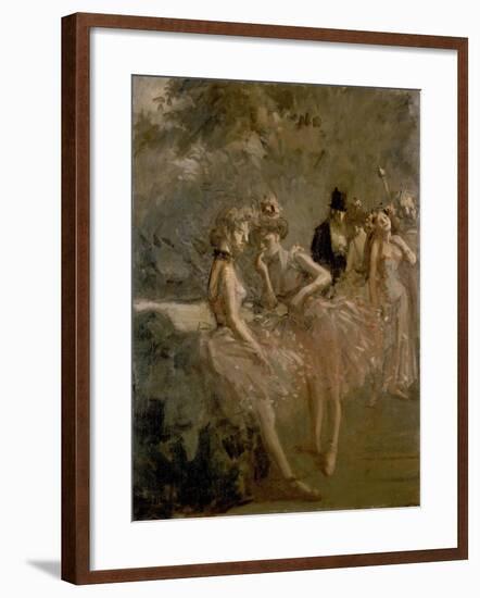 Scene in the Wings of a Theatre, C. 1870 - 1900-Jean Louis Forain-Framed Giclee Print