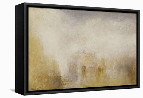 Scene in Venice-J. M. W. Turner-Framed Stretched Canvas