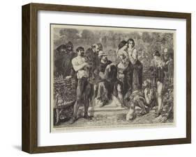 Scene, Lawn before the Duke's Palace; Orlando About to Engage with Charles, the Duke's Wrestler-Edmond Morin-Framed Giclee Print