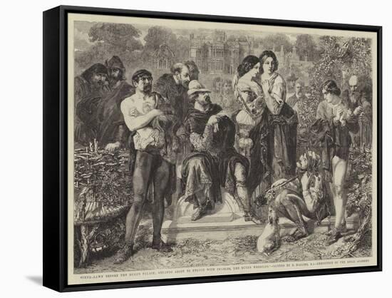 Scene, Lawn before the Duke's Palace; Orlando About to Engage with Charles, the Duke's Wrestler-Edmond Morin-Framed Stretched Canvas