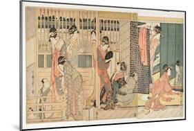 Scene Matinale Dans Une  Maison De Tolerance  (Karitaku) Japonaise - Estampe De Kitagawa Utamaro (1-Kitagawa Utamaro-Mounted Giclee Print