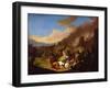 Scene of a Battle (Oil on Canvas)-Jan van Huchtenburgh-Framed Giclee Print