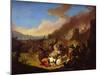 Scene of a Battle (Oil on Canvas)-Jan van Huchtenburgh-Mounted Giclee Print
